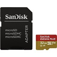 SanDisk MicroSDXC 32GB Extreme Plus + SD adapter - Memóriakártya