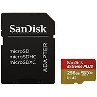 SanDisk MicroSDXC 256GB Extreme Plus A2 UHS-I (V30) U3 + SD Adapter - Memory Card