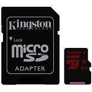 Kingston micro SDXC 64 GB UHS-I U3 + SD adaptér - Pamäťová karta