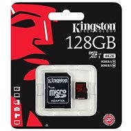Kingston Micro SDXC UHS-I 128 gigabájt U3 + SD adapter - Memóriakártya