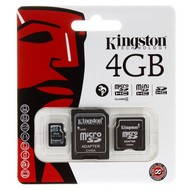 Kingston MicroSDHC 4GB Class 4 + SD/Mini SD adaptér - Memory Card