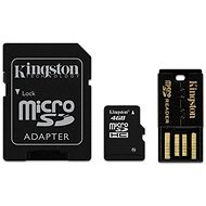 Kingston Micro SDHC 4GB Class 4 + SD Adapter and USB Card Reader - Memory Card