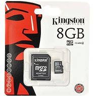 Kingston Micro SDHC 8GB Class 4 + SD adaptér - Pamäťová karta