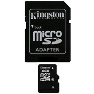  Kingston Micro SDHC 8GB Class 10 + SD Adapter  - Memory Card
