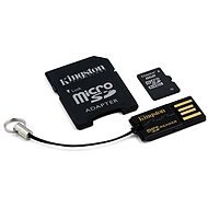 Kingston Micro 8GB SDHC Class 10 + SD adapter és USB olvasó - Memóriakártya