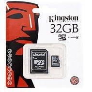 Kingston MicroSDHC 32GB Class 4 + SD Adapter - Memory Card