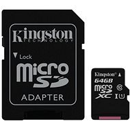 Kingston MicroSDXC 64GB UHS-I U1 + SD Adapter - Memory Card