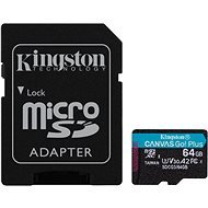 Kingston Canvas Go! Plus microSDXC 64GB + SD adaptér - Pamäťová karta