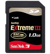 SanDisk Extreme III Secure Digital 1GB - Memory Card