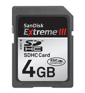 SanDisk Secure Digital 4GB Extreme III 133x SDHC Class 6 - Memory Card
