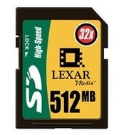 LEXAR Secure Digital 512MB HiSpeed 32x - Speicherkarte