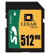 LEXAR Secure Digital 512MB - Memory Card