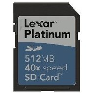 LEXAR Secure Digital 512MB Platinum 40x - Memory Card