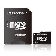 Micro Secure Digital A-DATA 2GB + SD Adapter - Memory Card