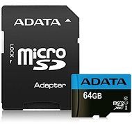 ADATA Premier Micro SDXC 64GB UHS-I Class 10 + SD adapter - Memóriakártya
