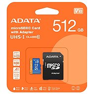 ADATA MicroSDXC 512GB Premier + SD adapter - Memory Card