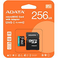 ADATA MicroSDXC 256GB Premier Pro + SD adapter - Memory Card