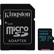 Kingston Canvas Go! MicroSDXC 128GB UHS-I U3 + SD Adapter - Memory Card
