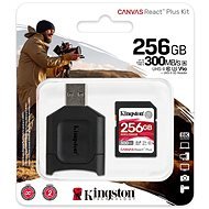 Kingston Canvas React Plus SDXC 256GB + SD adapter és kártyaolvasó - Memóriakártya