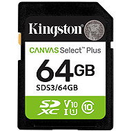 Kingston SDXC 64 GB Canvas Select Plus Gen 3 - Speicherkarte