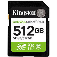Kingston SDXC 512GB Canvas Select Plus Gen 3 - Memory Card