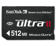 SanDisk Memory Stick PRO DUO Ultra II 60x 512MB MagicGate + adaptér pro standardní MS - Memory Card