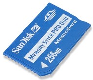 SanDisk Memory Stick PRO DUO 256MB MagicGate + adaptér pro standardní MS - Memory Card