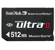 SanDisk Memory Stick PRO DUO Ultra II 60x 512MB MagicGate + adaptér pro standardní MS - Memory Card