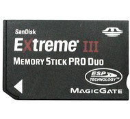 SanDisk Memory Stick PRO DUO 1GB Extreme III 120x - Memory Card