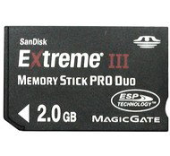 SanDisk Memory Stick PRO DUO 2GB Extreme III 120x - Memory Card