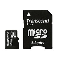 Transcend MicroSDHC 16GB Class 6 + SD adaptér - Memory Card