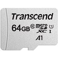 Transcend microSDXC 300S 64GB + SD adapter - Memóriakártya