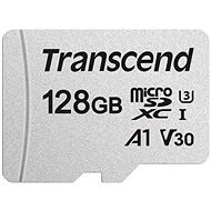 Transcend microSDXC 300S 128GB + SD adapter - Memóriakártya