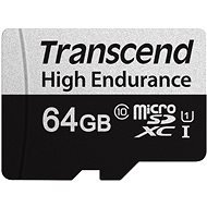 Transcend microSDXC 64GB 350V + SD adapter - Memóriakártya