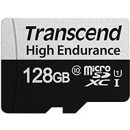 Transcend microSDXC 128GB 350V + SD adapter - Memóriakártya