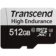 Transcend microSDXC 512GB 350V + SD adapter - Memóriakártya