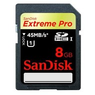 SanDisk SDHC 8GB Class UHS-I Extreme Pro 45MB/s - Memory Card