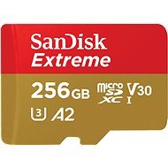 SanDisk microSDXC 256 GB Extreme + Rescue PRO Deluxe + SD adapter - Memóriakártya