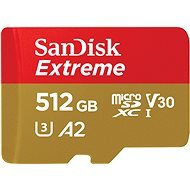 SanDisk microSDXC 512 GB Extreme + Rescue PRO Deluxe + SD adapter - Memóriakártya