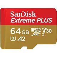 SanDisk microSDXC 64GB Extreme PLUS + Rescue PRO Deluxe + SD adapter - Memory Card