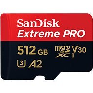 SanDisk microSDXC 512 GB Extreme PRO + Rescue PRO Deluxe + SD adapter - Memóriakártya