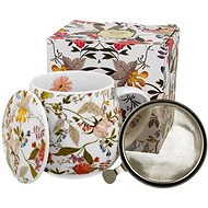 Duo Herb Mug Leaves in white 400 ml - Mug