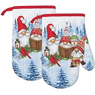 DuraHome Kitchen gloves, OM07, Christmas 2 pcs, 3 elves and a child - Oven Mitt