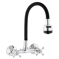DuraHome Sink mixer, DENALI 50547, wall-mounted, black - Tap