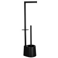 DURAmat toilet stand black 17 × 65,5 × 12,50 cm - Free Standing Toilet Roll Holder
