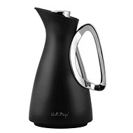 Vialli Design Thermos for drinks with glass insert, 1 l black-silver, ALESSIA 9217 - Thermos