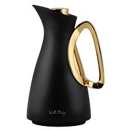 Vialli Design Thermos for drinks with glass insert, 1 l black-gold, ALESSIA 9200 - Thermos