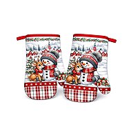 DuraHome kitchen gloves, Christmas design, 2-pack, XRM1127 - Oven Mitt