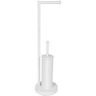 DuraHome Toilet stand M104, white - Free Standing Toilet Roll Holder