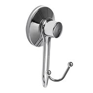DuraHome Hook with suction cup, double, MORENO 53074, chrome - Bathroom Hook